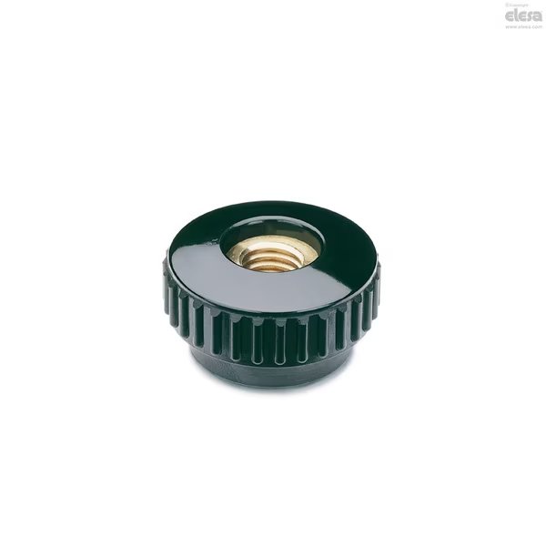 Brass boss, threaded pass-through hole, B.193/40 FP-M12, Elesa, Mfr#: B.193-FP